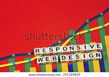 Business Term with Climbing Chart / Graph - Responsive Web Design
