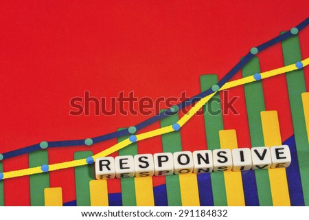 Business Term with Climbing Chart / Graph - Responsive