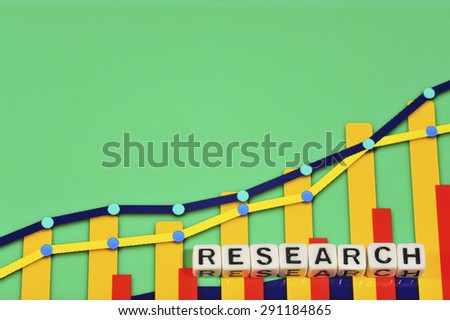 Business Term with Climbing Chart / Graph - Research