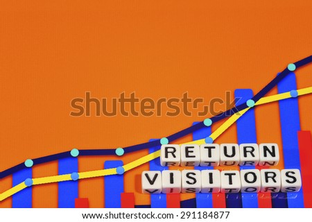 Business Term with Climbing Chart / Graph - Return Visitors