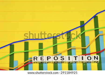 Business Term with Climbing Chart / Graph - Reposition