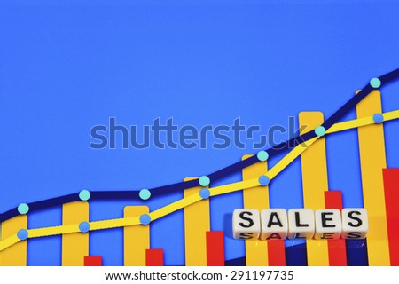 Business Term with Climbing Chart / Graph - Sales