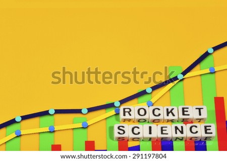 Business Term with Climbing Chart / Graph - Rocket Science