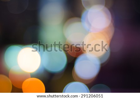 Abstract lights bokeh color background at night