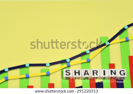Business Term with Climbing Chart / Graph - Sharing