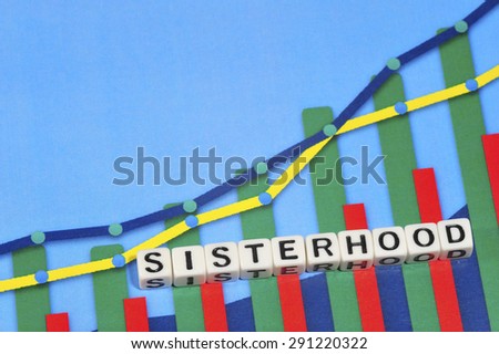 Business Term with Climbing Chart / Graph - Sisterhood