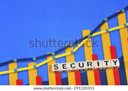Business Term with Climbing Chart / Graph - Security