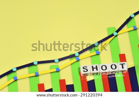 Business Term with Climbing Chart / Graph - Shoot