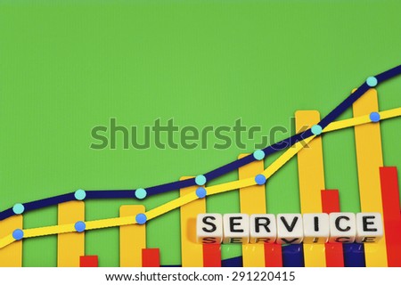 Business Term with Climbing Chart / Graph - Service