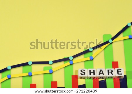 Business Term with Climbing Chart / Graph - Share