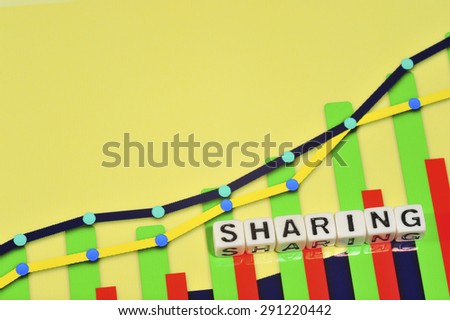 Business Term with Climbing Chart / Graph - Sharing