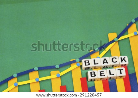Business Term with Climbing Chart / Graph - Black Belt