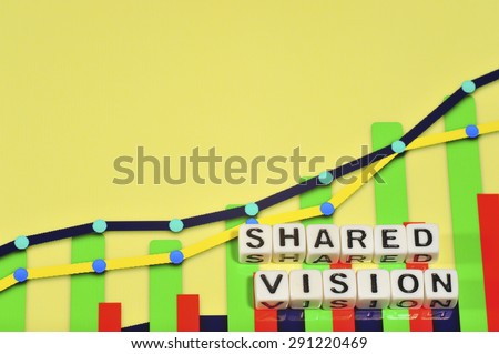 Business Term with Climbing Chart / Graph - Shared Vision