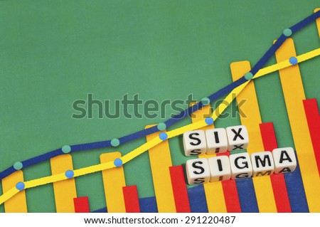 Business Term with Climbing Chart / Graph - Six Sigma