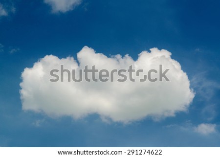 Deep blue sky and clouds.