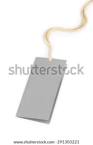 Blank label isolated on white background