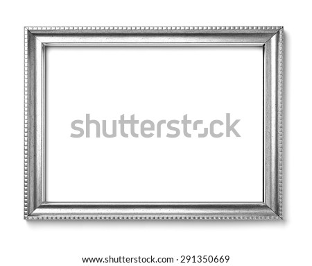 close up of  a vintage wood frame on white background