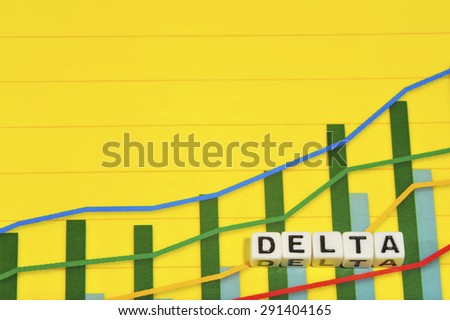 Business Term with Climbing Chart / Graph - Delta