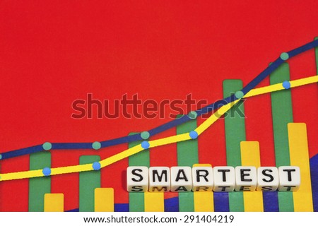 Business Term with Climbing Chart / Graph - Smartest