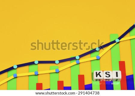 Business Term with Climbing Chart / Graph - Ksi
