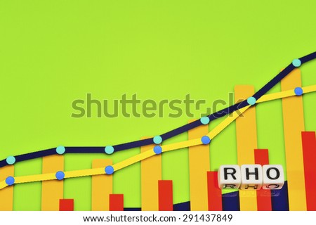 Business Term with Climbing Chart / Graph - Rho