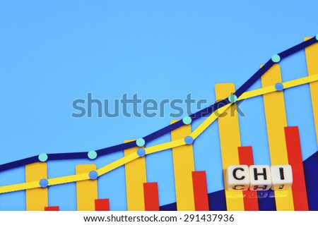 Business Term with Climbing Chart / Graph - Chi