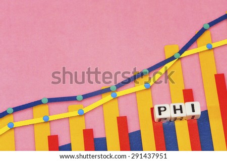 Business Term with Climbing Chart / Graph - Phi