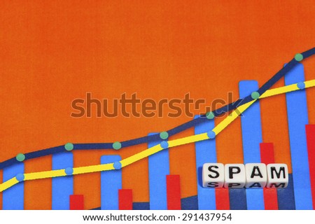 Business Term with Climbing Chart / Graph - Spam