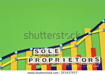 Business Term with Climbing Chart / Graph - Sole Proprietors