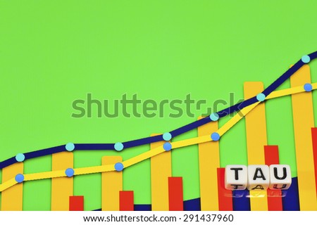 Business Term with Climbing Chart / Graph - Tau