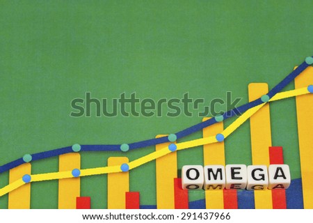 Business Term with Climbing Chart / Graph - Omega