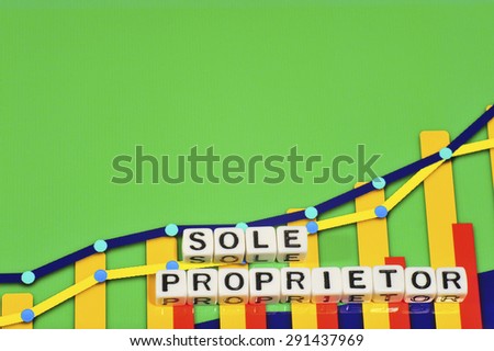 Business Term with Climbing Chart / Graph - Sole Proprietor