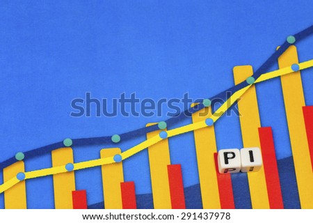 Business Term with Climbing Chart / Graph - Pi