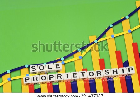 Business Term with Climbing Chart / Graph - Sole Proprietorship