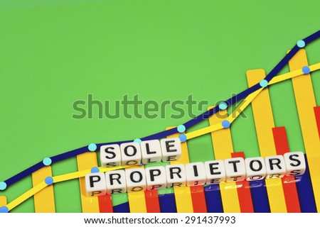 Business Term with Climbing Chart / Graph - Sole Proprietors