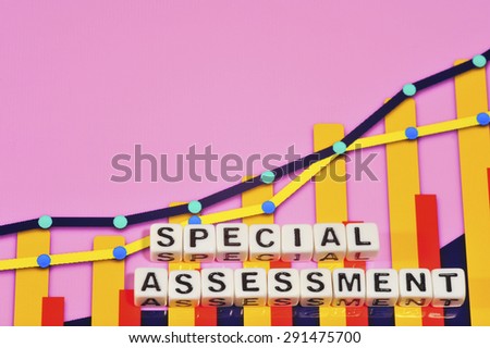 Business Term with Climbing Chart / Graph - Special Assessment