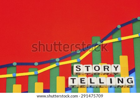 Business Term with Climbing Chart / Graph - Story Telling