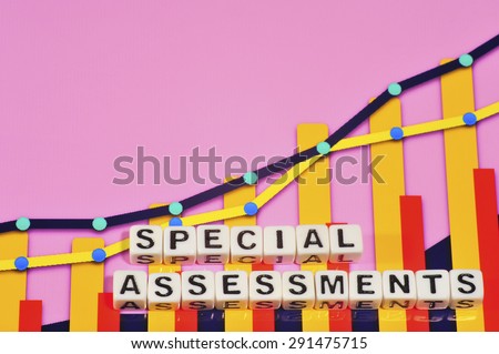 Business Term with Climbing Chart / Graph - Special Assessments