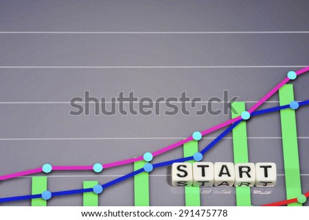 Business Term with Climbing Chart / Graph - Start