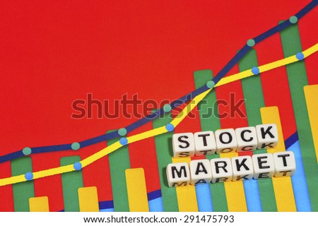 Business Term with Climbing Chart / Graph - Stock Market