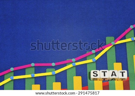 Business Term with Climbing Chart / Graph - Stat