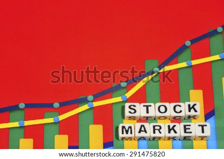 Business Term with Climbing Chart / Graph - Stock Market