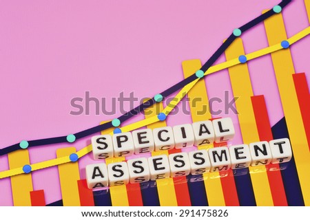 Business Term with Climbing Chart / Graph - Special Assessment