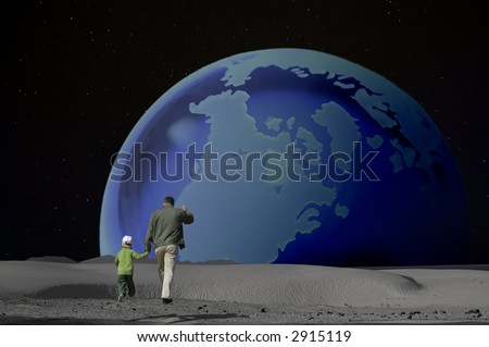 Earthrise: Giant Steps Royalty-Free Stock Photo #2915119