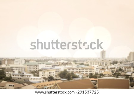 blurred abstract background of cityscape growth.thailand.