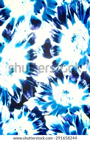 Lotus blue and white fabric surface