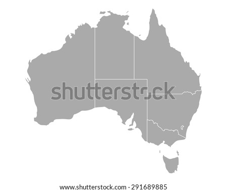 Map of Australia Royalty-Free Stock Photo #291689885