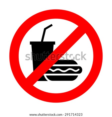 No Food and Drink Sign Isolate on White Background
