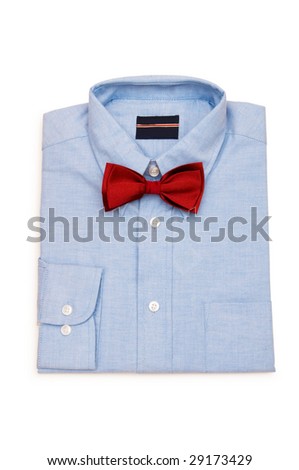 Shirt and tie isolated on the white background