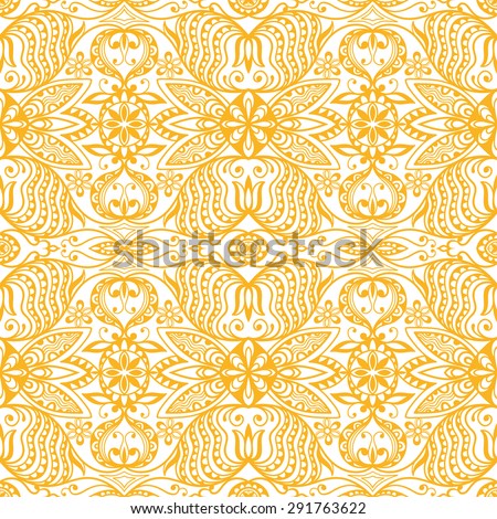 Vector geometric background seamless pattern. Tribal ethnic ornament. Islamic arabic indian motif, lace fabric repeating texture